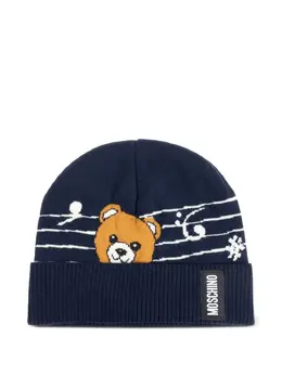 Moschino: Шапка  Teddy с принтом