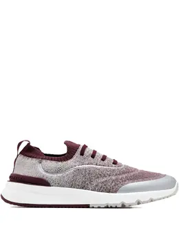 Brunello Cucinelli: Бордовые кроссовки 