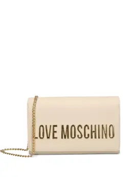 Love Moschino: Бежевая сумка через плечо 