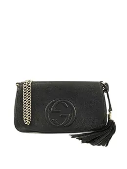 Gucci Pre-Owned: Чёрная сумка через плечо 