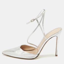 Gianvito Rossi: Серебристые туфли 