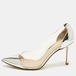 Gianvito Rossi: Серебристые туфли  Plexi