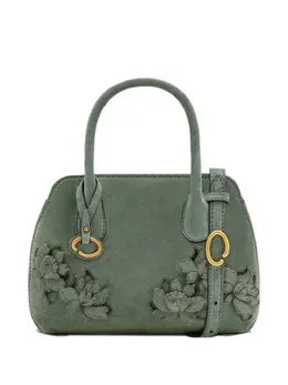 Oscar de la Renta: Зелёная сумка-шоппер 