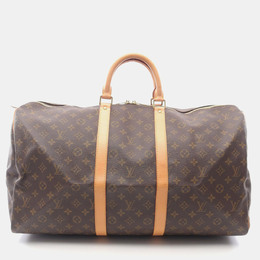 Louis Vuitton: Коричневая дорожная сумка  Keepall
