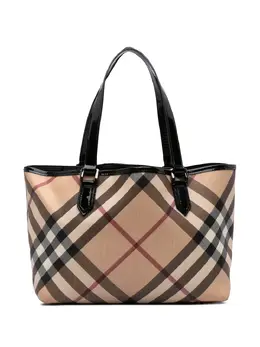 Burberry Pre-Owned: Коричневая сумка-шоппер 