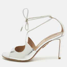 Aquazzura: Серебристые сандалии 