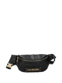 Love Moschino: Чёрная поясная сумка 