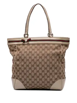 Gucci Pre-Owned: Коричневая сумка-шоппер 