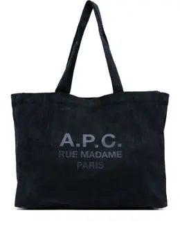 A.P.C.: Тёмная сумка-шоппер 