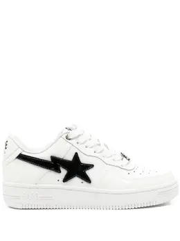 A BATHING APE®: Белые кроссовки 