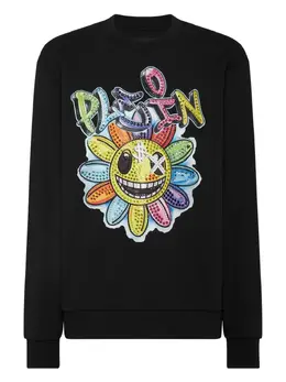 Philipp Plein: Свитшот  Smile с цветочным принтом