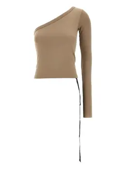 Rick Owens DRKSHDW: Бежевая футболка 