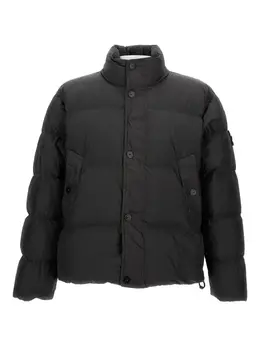 Stone Island: Пальто с высоким воротником 