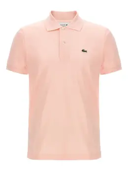 Lacoste: Розовое поло 