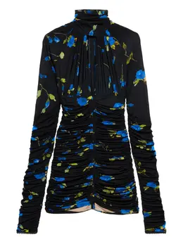 Blumarine: Платье с растительным принтом 