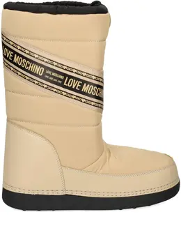 Love Moschino: Бежевые ботинки 