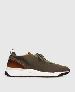 Santoni: Зелені кросівки 