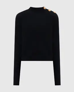 Balmain: Чёрный свитер 