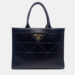 Prada: Чёрная сумка-шоппер 