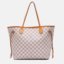Louis Vuitton: Белая сумка  Neverfull MM