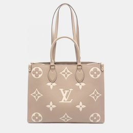 Louis Vuitton: Бежевая сумка-шоппер 