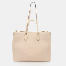 Louis Vuitton: Бежевая сумка-шоппер 