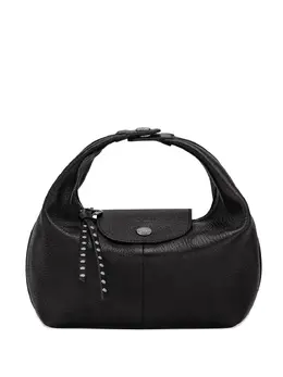 Longchamp: Чёрная сумка  Le Pliage