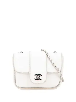 CHANEL Pre-Owned: Белая сумка через плечо 