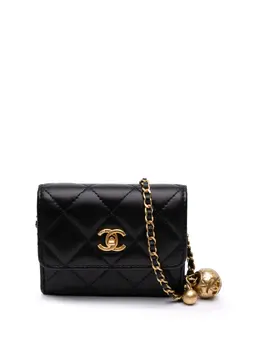 CHANEL Pre-Owned: Чёрный клатч 