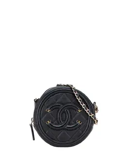 CHANEL Pre-Owned: Чёрный клатч 