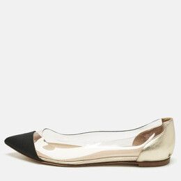 Gianvito Rossi: Чёрные балетки  Plexi