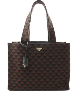 Prada Pre-Owned: Коричневая сумка-шоппер 