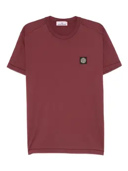 Stone Island: Бордовая футболка 