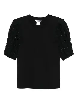 DKNY: Кружевная футболка 