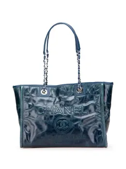CHANEL Pre-Owned: Голубая сумка-шоппер 