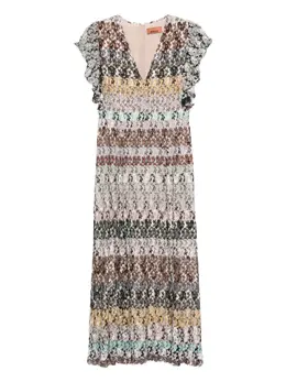 Missoni: Платье с v-образным вырезом 