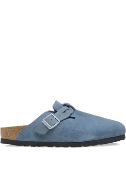 Birkenstock: Голубые сабо  Boston