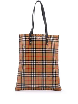 Burberry Pre-Owned: Коричневая сумка-шоппер 