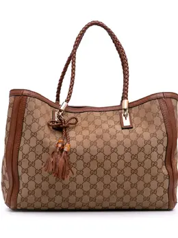 Gucci Pre-Owned: Коричневая сумка-шоппер 