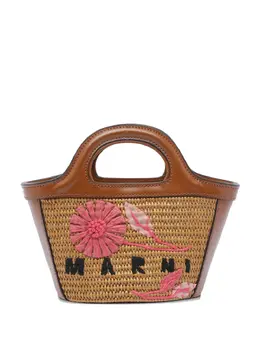 Marni: Клатч  Tropicalia с растительным принтом