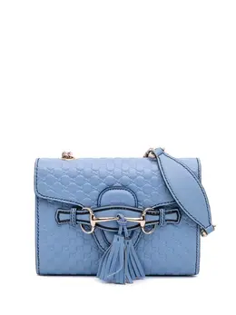 Gucci Pre-Owned: Голубая сумка через плечо 
