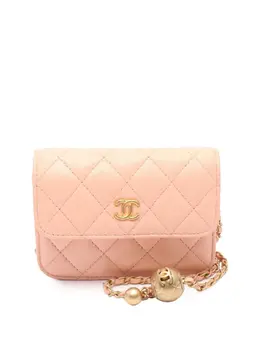 CHANEL Pre-Owned: Розовый клатч 