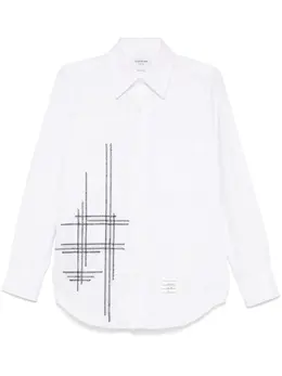 Thom Browne: Белая рубашка 