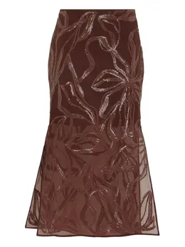 Brunello Cucinelli: Юбка с растительным принтом 