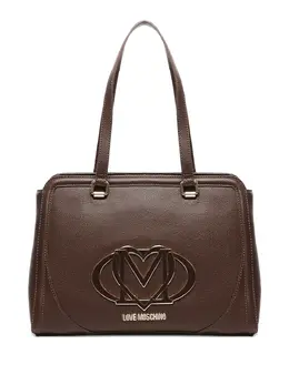 Love Moschino: Коричневая сумка-шоппер 
