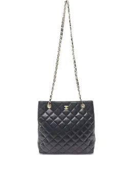 CHANEL Pre-Owned: Чёрная сумка через плечо 