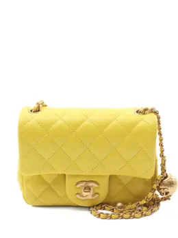 CHANEL Pre-Owned: Жёлтая сумка 