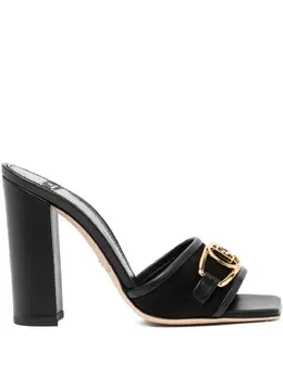 Elisabetta Franchi: Чёрные сандалии 