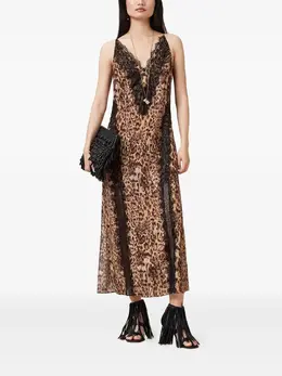 AllSaints: Платье с леопардовым принтом 