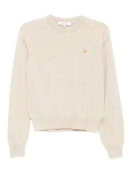 Maison Kitsuné: Бежевый свитер 